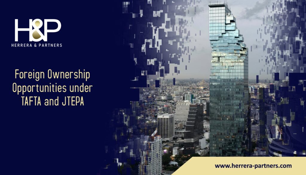 Foreign Ownership Opportunities under TAFTA and JTEPA H&P Herrera and Partners Law firm for foreign investment in Thailand